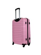 Leonardo Da Vinci Modena rózsaszín 4 kerekű nagy bőrönd