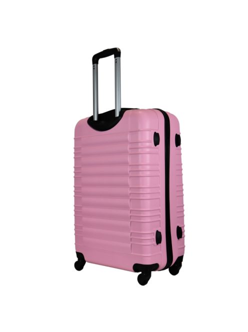 Leonardo Da Vinci Modena rózsaszín 4 kerekű nagy bőrönd