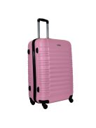 Leonardo Da Vinci Modena rózsaszín 4 kerekű nagy bőrönd