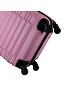 Leonardo Da Vinci Modena rózsaszín 4 kerekű nagy bőrönd
