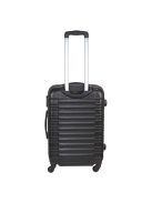 Leonardo Da Vinci Modena fekete 4 kerekű közepes bőrönd