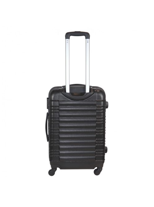 Leonardo Da Vinci Modena fekete 4 kerekű közepes bőrönd