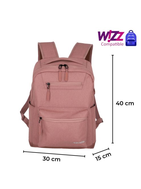 Travelite 6917 Kick Off rozé női közepes méretű hátizsák
