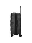 Beagles Valencia fekete 4 kerekű bővíthető közepes bőrönd