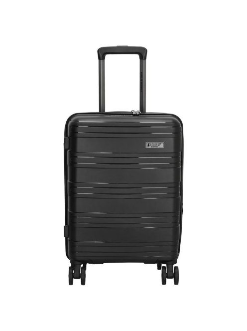 Beagles Valencia fekete 4 kerekű bővíthető kabinbőrönd