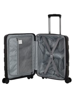 Beagles Valencia fekete 4 kerekű bővíthető kabinbőrönd