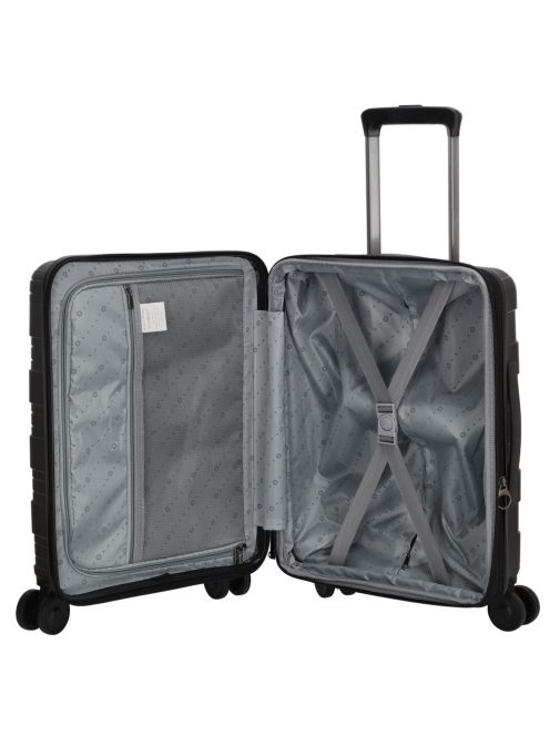 Beagles Valencia fekete 4 kerekű bővíthető kabinbőrönd