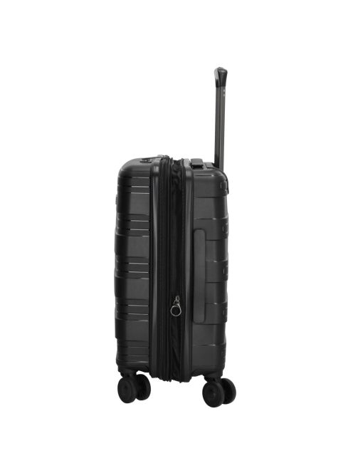 Beagles Valencia fekete 4 kerekű bővíthető kabinbőrönd