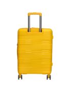 Beagles Valencia sárga 4 kerekű bővíthető közepes bőrönd
