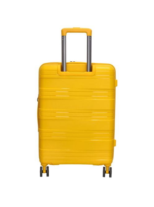 Beagles Valencia sárga 4 kerekű bővíthető közepes bőrönd