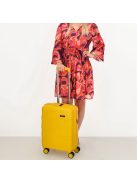 Beagles Valencia sárga 4 kerekű bővíthető kabinbőrönd