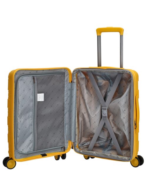 Beagles Valencia sárga 4 kerekű bővíthető kabinbőrönd