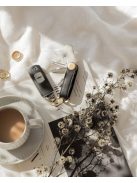 Kulcstartó Orbitkey KEY ORGANISER Saffiano Leather liquorice black bőr