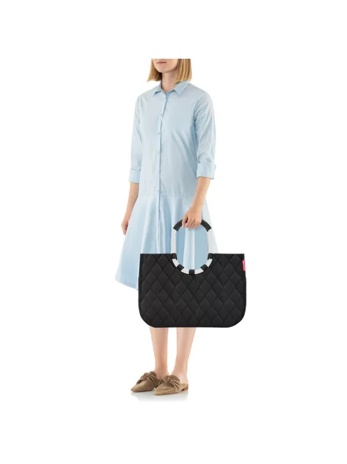 Reisenthel OR7059 Loopshopper L rhombus black női bevásárlótáska
