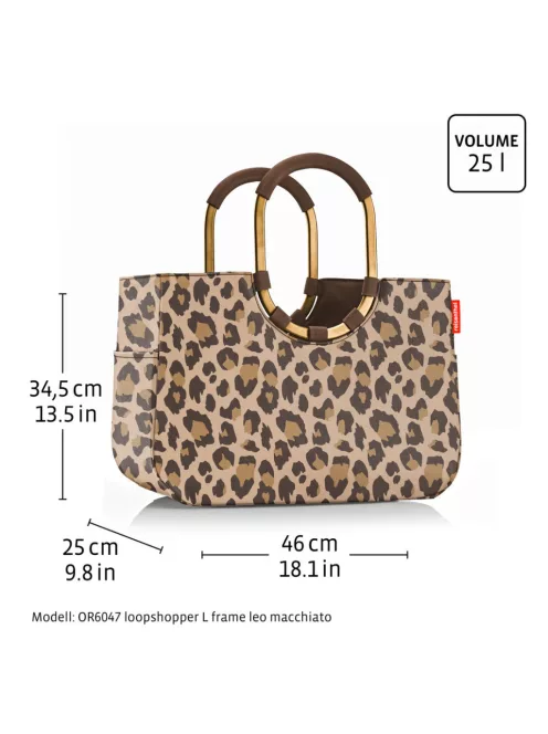 Reisenthel OR7059 Loopshopper L rhombus black női bevásárlótáska
