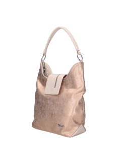 Karen Amantia rose gold-bézs rostbőr női válltáska