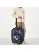 Zebra Trends fekete-kék autós 2 kerekű gyerek bőrönd