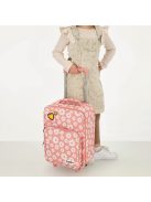 Zebra Trends rózsaszín virágos 2 kerekű gyerek bőrönd
