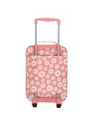 Zebra Trends rózsaszín virágos 2 kerekű gyerek bőrönd