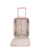 Zebra Trends rózsaszín virágos 2 kerekű gyerek bőrönd