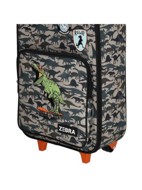 Zebra Trends zöld dínós 2 kerekű gyerek bőrönd