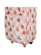 Zebra Trends rózsaszín virágos 2 kerekű gyerek bőrönd