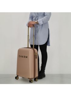 Charm London rose gold 4 kerekű kabinbőrönd