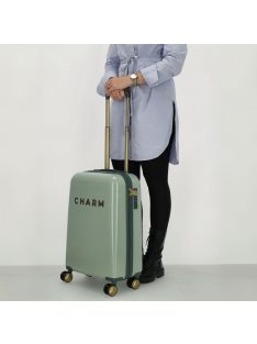Charm London menta 4 kerekű kabinbőrönd