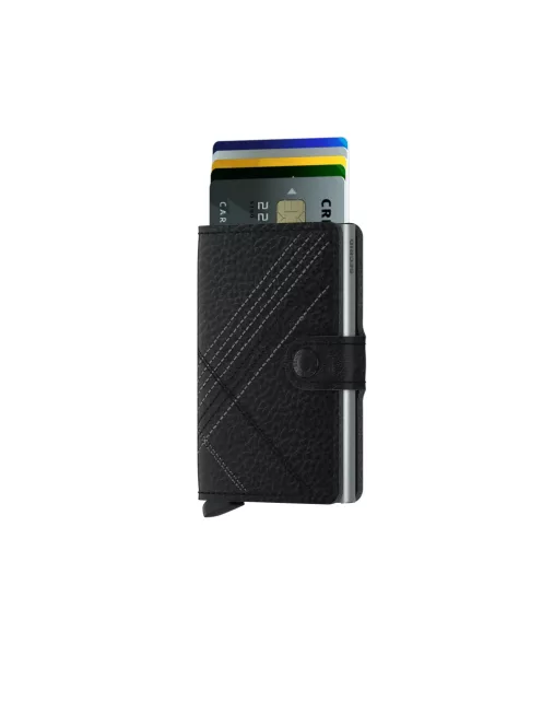 Secrid Miniwallet stitch linea black kártyatartó automata
