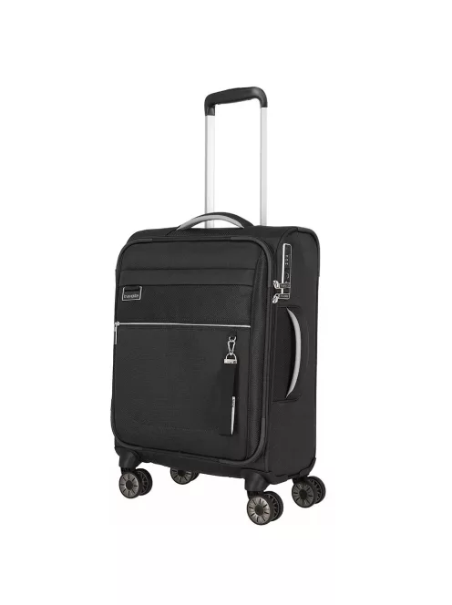 Travelite Miigo S fekete 4 kerekű kabin méretű bőrönd 
