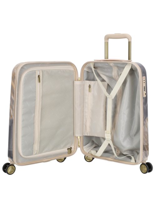 Charm London szürke mintás 4 kerekű kabinbőrönd