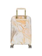 Charm London bézs mintás 4 kerekű kabinbőrönd