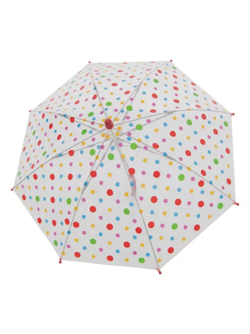 Derby Sky transparent 72654 piros pöttyös esernyő