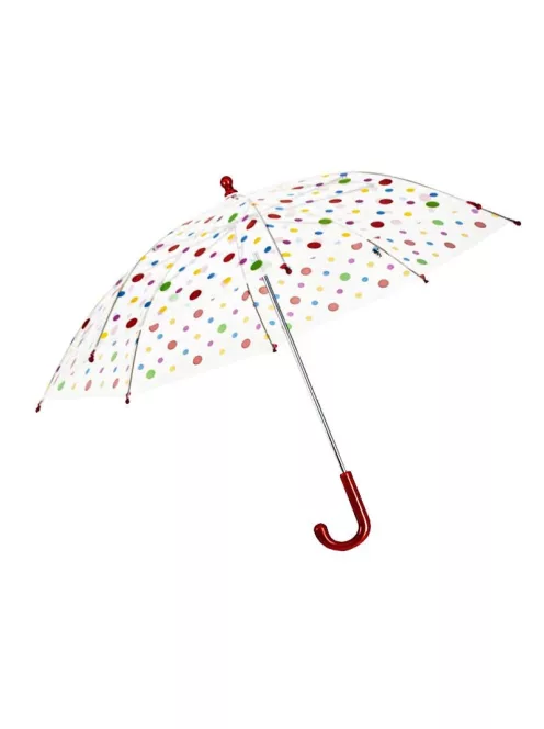 Derby Sky transparent 72654 piros pöttyös esernyő