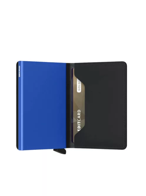 Secrid Slimwallet matte black-blue kártyatartó automata