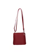 Olasz bőr 5128 piros virágos kicsi női oldaltáska