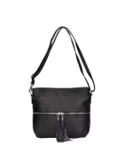 Olasz bőr 62255 fekete női oldaltáska