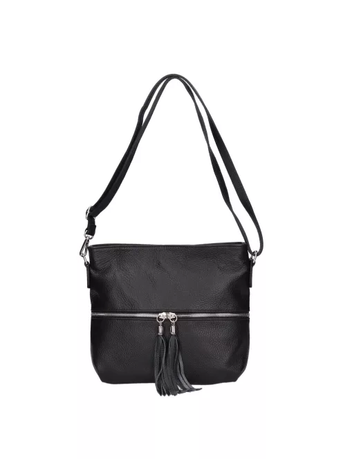 Olasz bőr 62255 fekete női oldaltáska