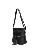Olasz bőr 62255 fekete női oldaltáska