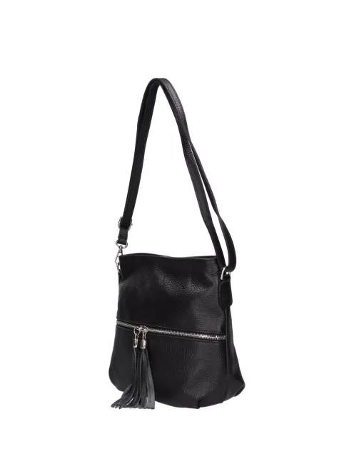 Olasz bőr 62255 fekete női oldaltáska