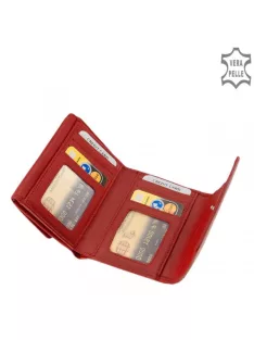 La Scala DCO99691 piros bőr női pénztárca 