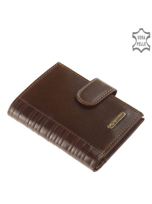 Giultieri SIV808/T barna bőr férfi exkluzív kártyatartó és pénztárca