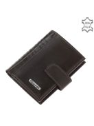 Giultieri SIV808/T fekete bőr férfi exkluzív kártyatartó és pénztárca