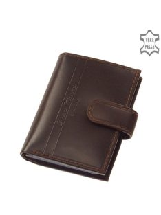   Corvo Bianco CBS808/T barna férfi bőr exkluzív kártyatartó és pénztárca
