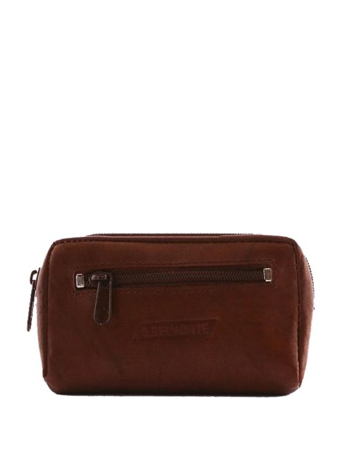 Sylvia Belmonte MS23 barna bőr kulcstartó