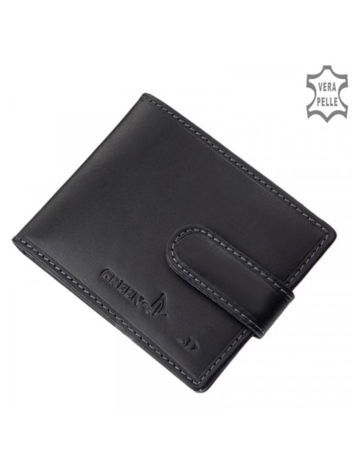 Green Deed OPR30809/T fekete bőr férfi kártyatartó és pénztárca