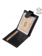 Green Deed OPR30809/T fekete bőr férfi kártyatartó és pénztárca