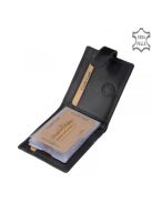Green Deed OPR30809/T fekete bőr férfi kártyatartó és pénztárca
