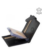 Green Deed OPR30809/T fekete bőr férfi kártyatartó és pénztárca