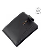 Green Deed OPR30809/T fekete bőr férfi kártyatartó és pénztárca